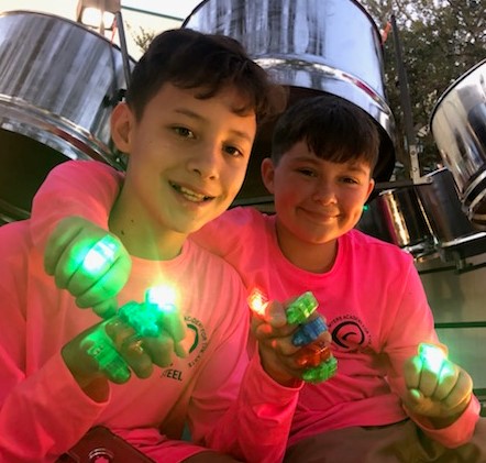 Picture of students with some light parade rings